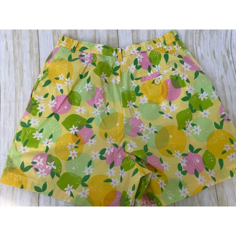 Lilly Pulitzer High Waist, Mom shorts, lemon, lime, size‎ 6